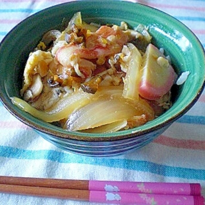 「舞茸と練り物の卵どんぶり」 ♪♪
